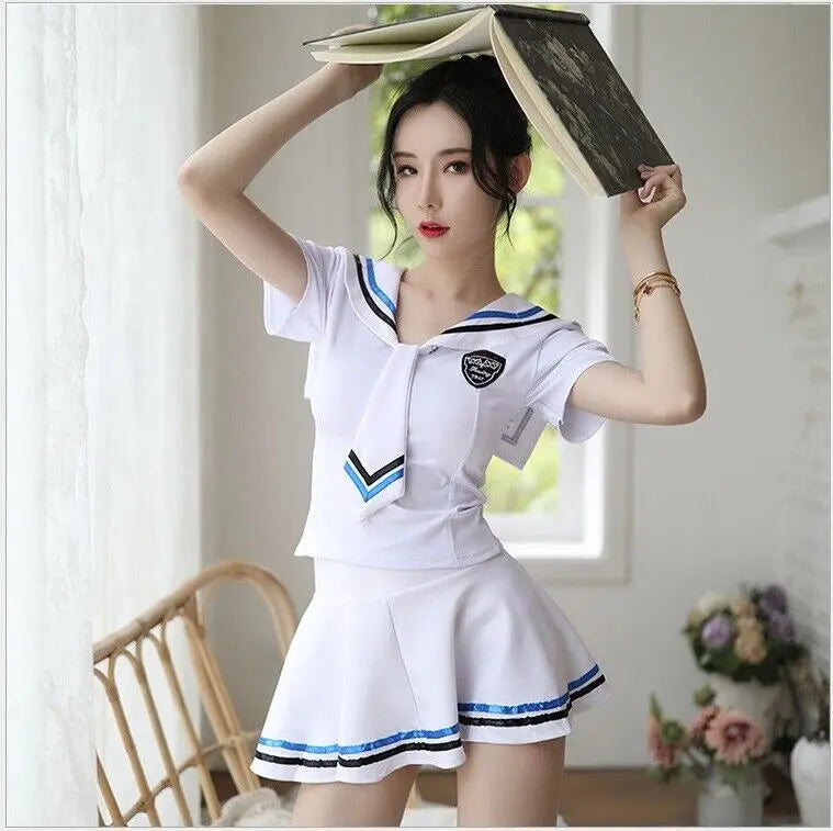 超短裙蕾丝连衣裙性感jk水手服 - EmberKiss
