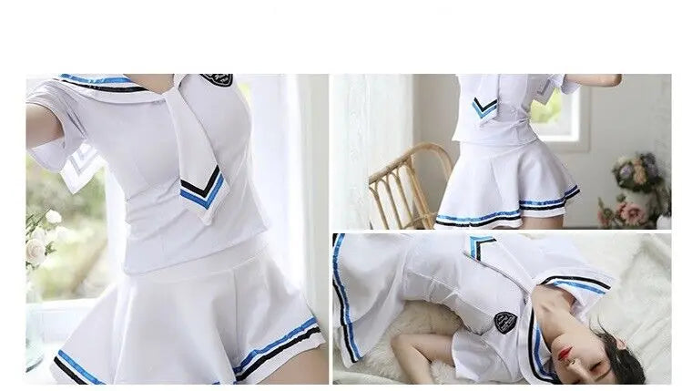 超短裙蕾丝连衣裙性感jk水手服 - EmberKiss