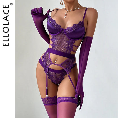 Purple Lace Sexy Lingerie Set